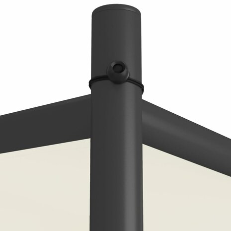 Prieel 4x4 m 180 g/m² stof en staal wit 6