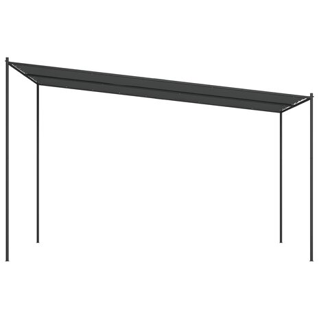 Prieel 4x4 m 180 g/m² stof en staal antracietkleurig 4