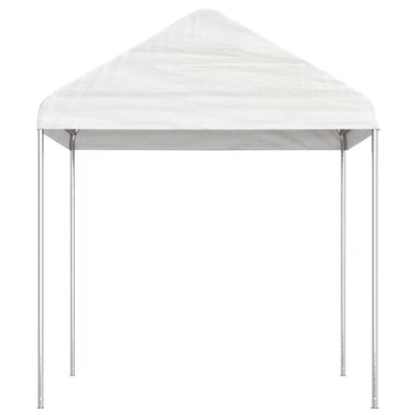 Prieel met dak 2,28x2,23x2,69 m polyetheen wit 2