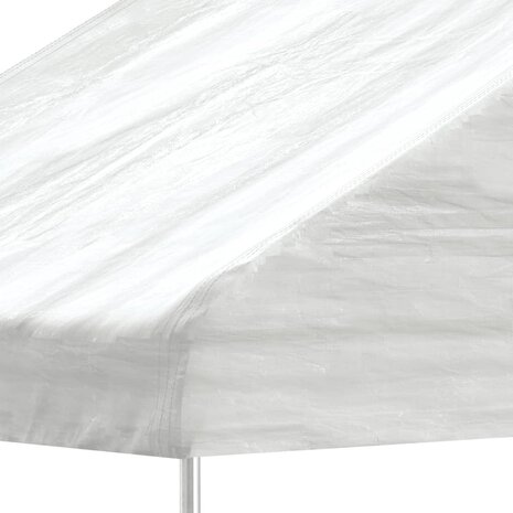 Prieel met dak 2,28x2,23x2,69 m polyetheen wit 3
