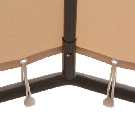 Prieel 4x4 m staal beige 3