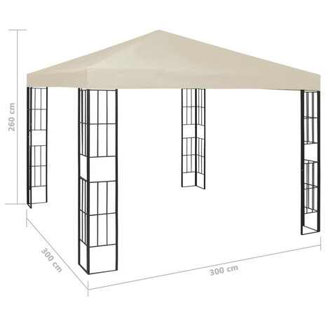 Prieel 3x3 m crème 7