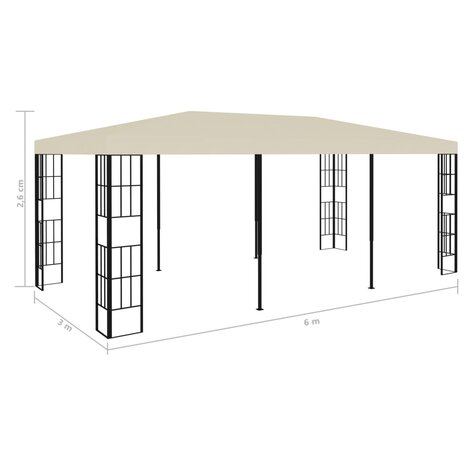 Prieel 3x6 m crème 7