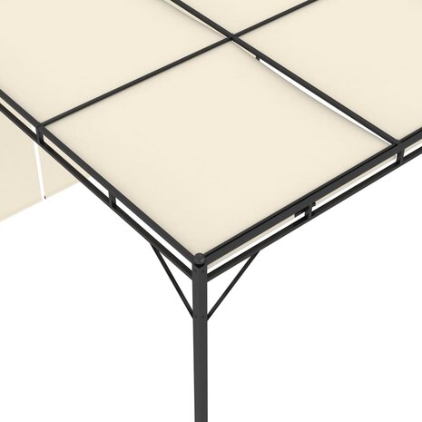 Tuinprieel met zijgordijn 4x3x2,25 m crème 7