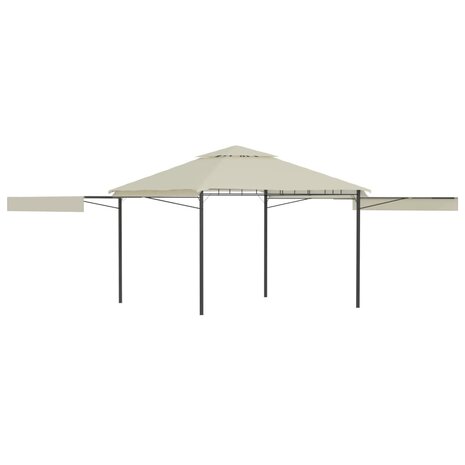 Prieel met uitschuifbare daken 180 g/m² 3x3x2,75 m crème 1