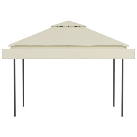 Prieel met uitschuifbare daken 180 g/m² 3x3x2,75 m crème 5