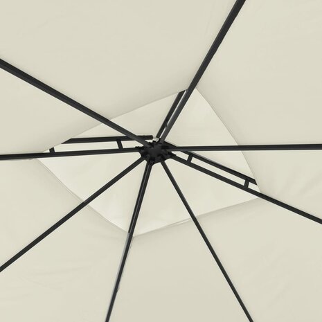 Prieel met uitschuifbare daken 180 g/m² 3x3x2,75 m crème 8