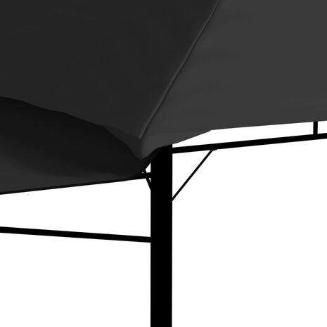 Prieel met uitschuifbare daken 180 g/m² 3x3x2,75 m antraciet 9