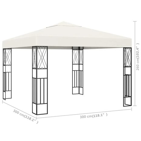 Prieel 3x3 m stof crème 5