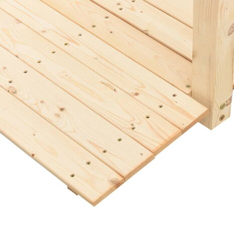 Tuinbrug met kettingrails 150x67x56 cm massief vurenhout 5