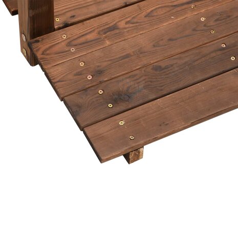 Tuinbrug met kettingrails 150x67x56 cm massief vurenhout 5