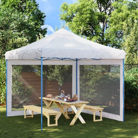 Tentwanden 2 st gaas wit en zwart  1