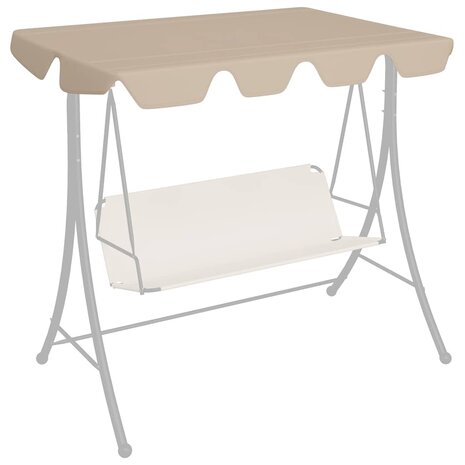Vervangingsluifel voor schommelbank 188/168x145/110 cm beige 1