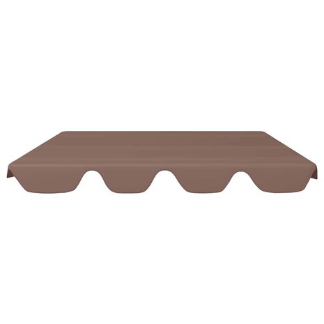 Vervangingsluifel voor schommelbank 188/168x145/110 cm bruin 3