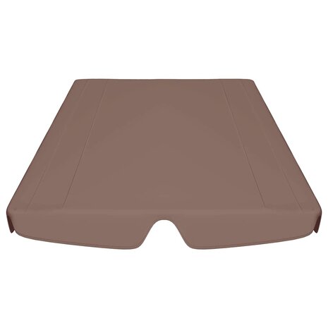 Vervangingsluifel voor schommelbank 188/168x145/110 cm bruin 4