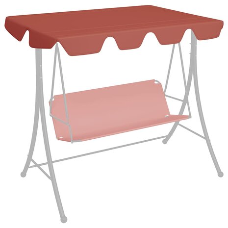 Vervangingsluifel voor schommelbank 150/130x105/70cm terracotta 1