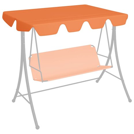 Vervangingsluifel voor schommelbank 150/130x105/70 cm oranje 1