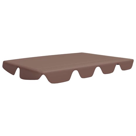 Vervangingsluifel voor schommelbank 150/130x105/70 cm bruin 2