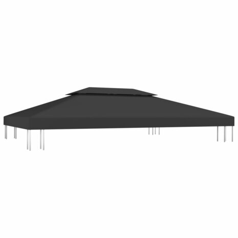Prieeldak 2-laags 310 g/m² 4x3 m zwart 2