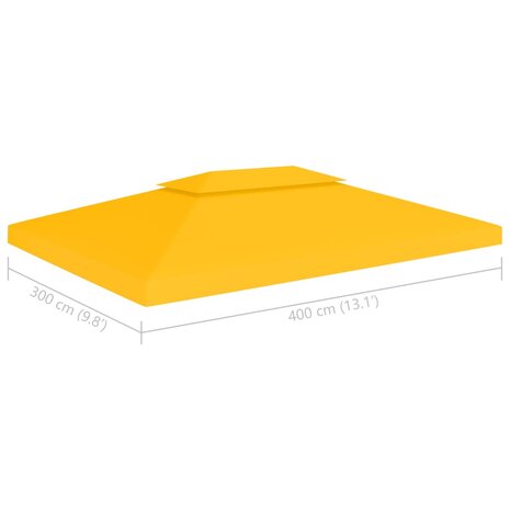 Prieeldak 2-laags 310 g/m² 4x3 m geel 8