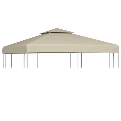 Vervangend tentdoek prieel 310 g/m² 3x3 m beige 1