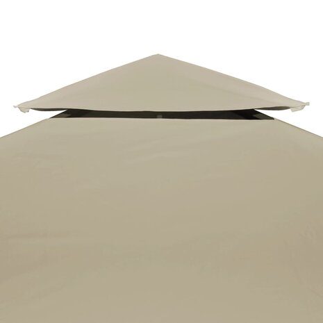 Vervangend tentdoek prieel 310 g/m² 3x3 m beige 3