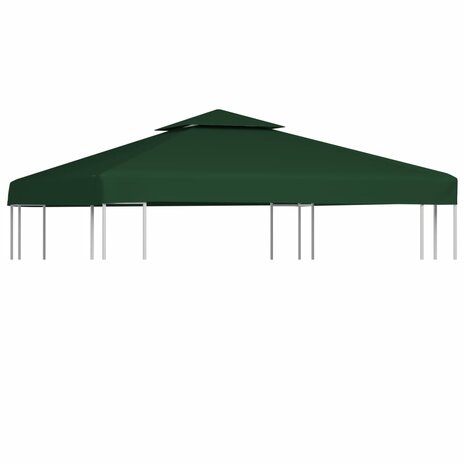 Vervangend tentdoek prieel 310 g/m² 3x3 m groen 1