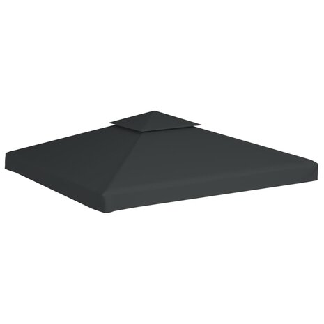 Vervangend tentdoek prieel 310 g/m² 3x3 m donkergrijs 2