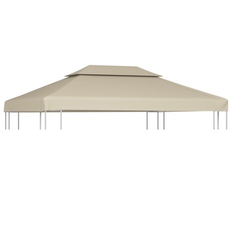 Vervangend tentdoek prieel 310 g/m² 3x4 m beige 1