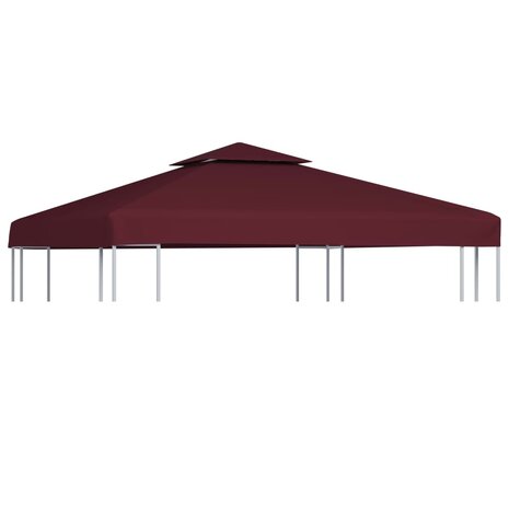 Prieeldak 2-laags 3x3m 310 g/m² bordeaux 1