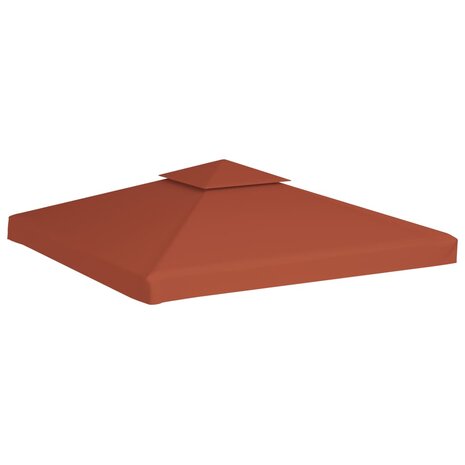 Prieeldak 2-laags 310 g/m² 3x3 m terracottakleurig 2