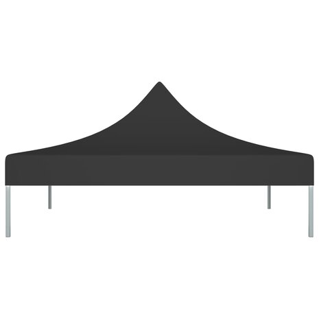 Partytentdak 270 g/m² 3x3 m zwart 3