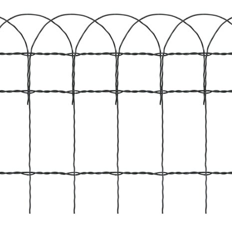 Borderafscheiding 10x0,4 m gepoedercoat ijzer 3
