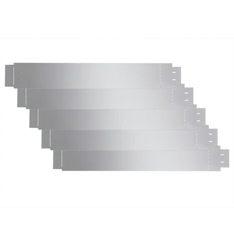 5 st Grasboord flexibel 100x14 cm gegalvaniseerd staal  2
