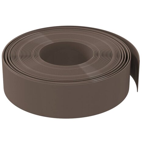 Tuinrand 10 m 15 cm polyetheen bruin 3