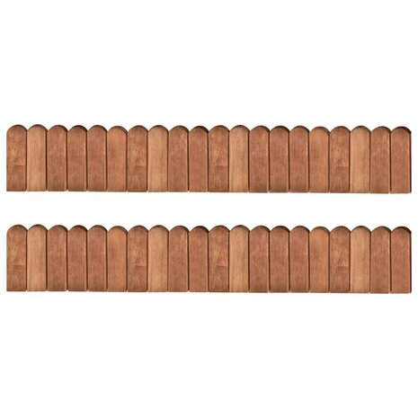 Gazonranden 2 st 120 cm geïmpregneerd grenenhout 1