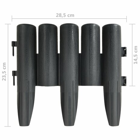 Gazonranden 36 st 10 m PP antracietkleurig 7