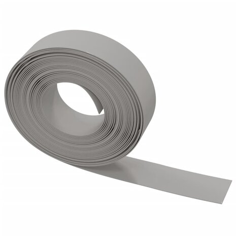 Tuinranden 2 st 10 m 15 cm polyetheen grijs 4