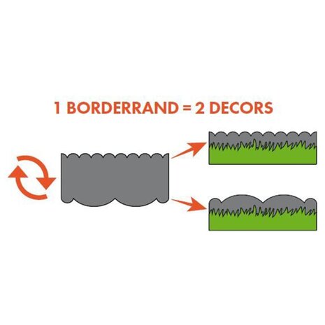Nature Borderrand decoratief 0,13x12 m 3 mm grijs 8