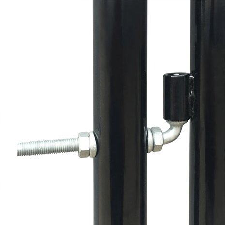 Poort enkel 100x125 cm zwart 3