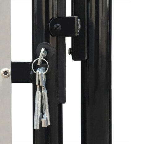 Poort enkel 100x125 cm zwart 4