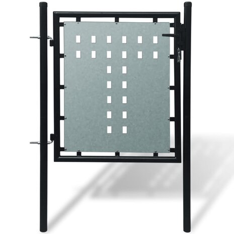 Poort enkel 100x150 cm zwart 1