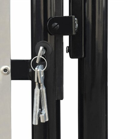 Poort enkel 100x150 cm zwart 4