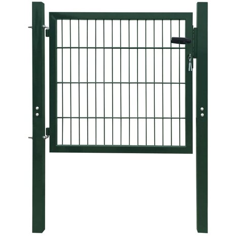 Poort dubbelstaafmat (enkel) 106x130 cm groen 1