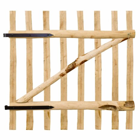 Poort enkel 100x100 cm hazelaarhout 2