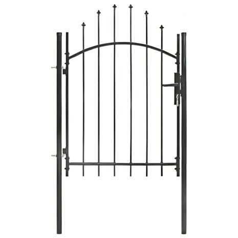 Poort 1x1,75 m staal zwart 1