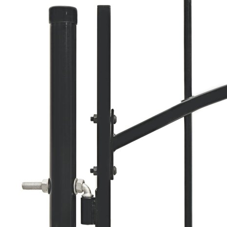 Poort 1x1,75 m staal zwart 4