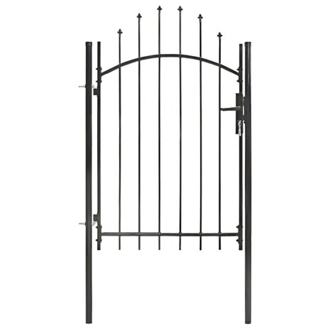 Poort 1x2 m staal zwart 1