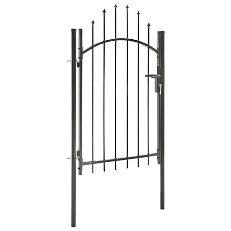 Poort 1x2 m staal zwart 2
