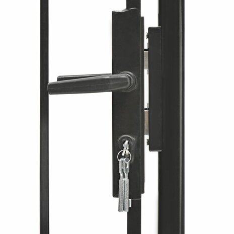Poort 1x2 m staal zwart 3